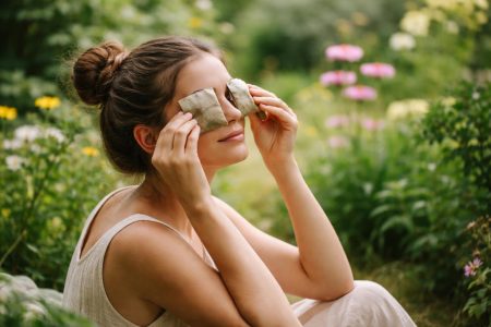 personne-dos-sachets-the-jardin-verdoyant